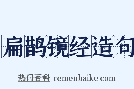 扁鹊镜经造句是什么意思的图片